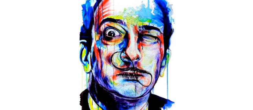 Salvador Dalí em cores vivas.