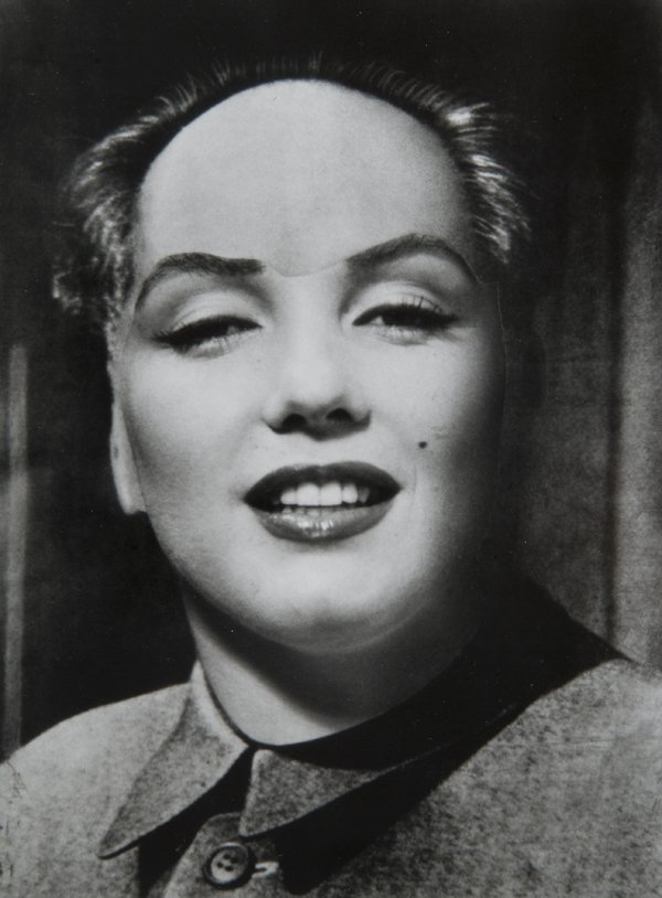 Retrato de Marilyn Monroe como Mao, montagem de Dalí e Philippe Halsman, 1952