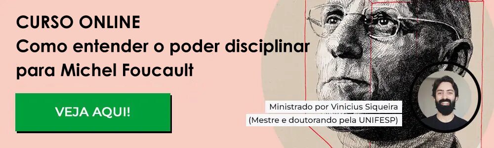 Banner sobre o curso Poder Disciplinar para Michel Foucault