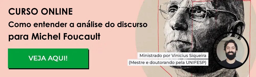 Banner do curso sobre análise do discurso para Michel Foucault