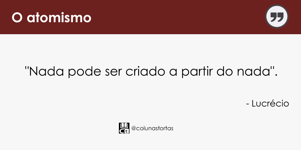 Citação de lucrécio sobre o atomismo