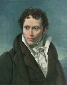 Retrato de Arthur Schopenhauer jovem.